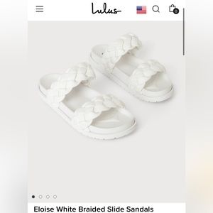 Lulu’s Eloise white braided sandal 7